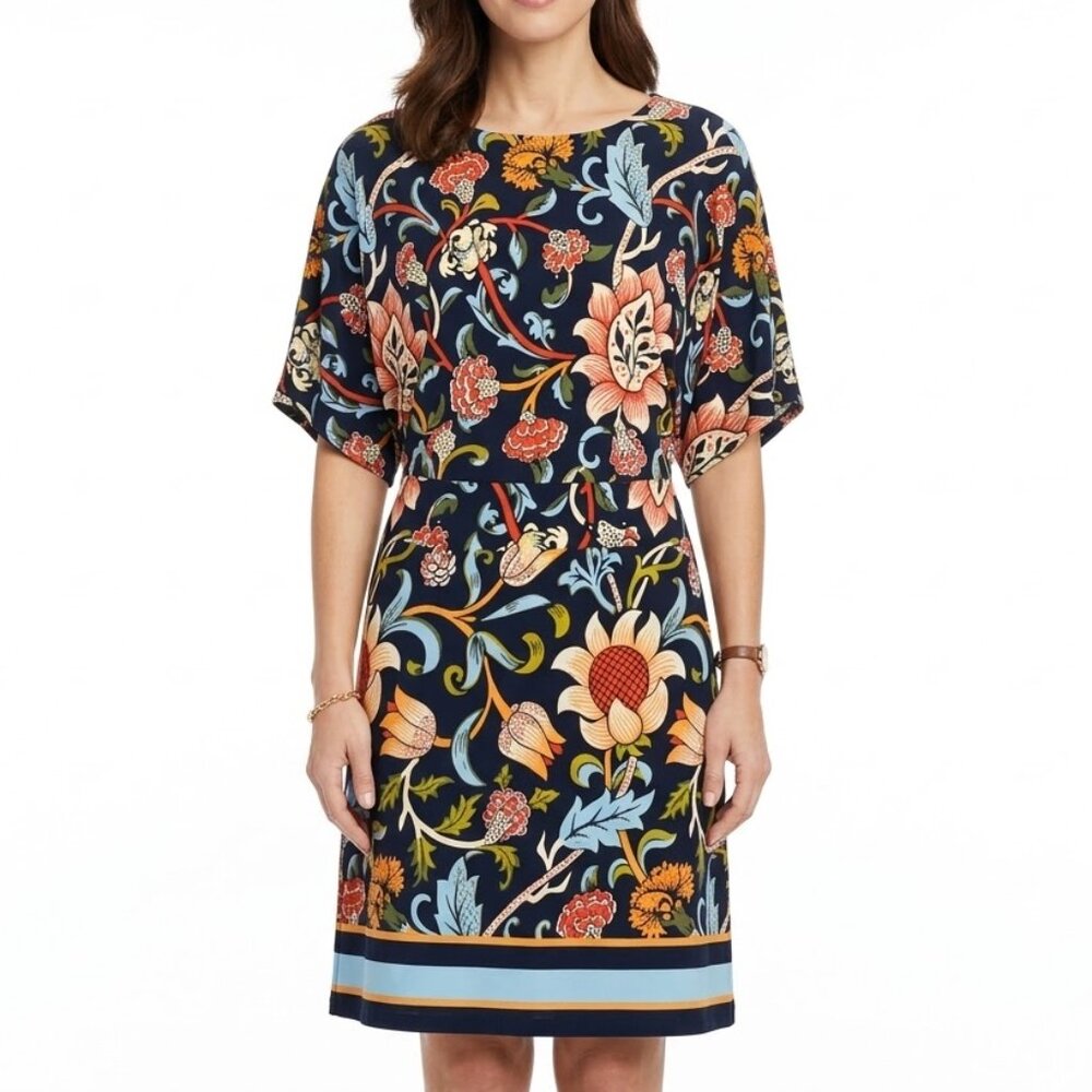 BCBGMAXAZRIA Art Nouveau Floral Knee Length Dress S